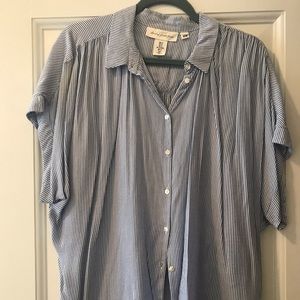 H&M oversized stripe shirt